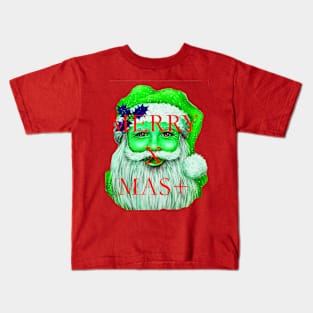 MERRY X MAS with santa claus Kids T-Shirt